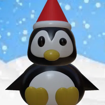 Chim cánh cụt nhỏ mừng Giáng Sinh