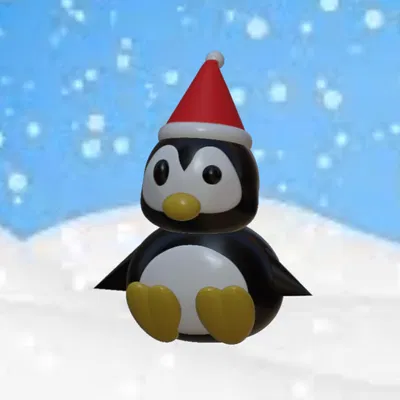 Chim cánh cụt nhỏ mừng Giáng Sinh