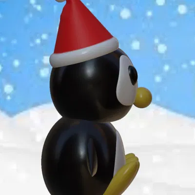 Chim cánh cụt nhỏ mừng Giáng Sinh