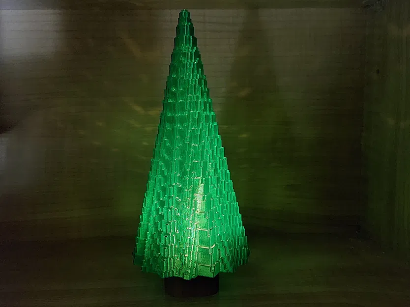 Cây Thông Noel Pixel Lớn Có Đế Nến LED - Image 2