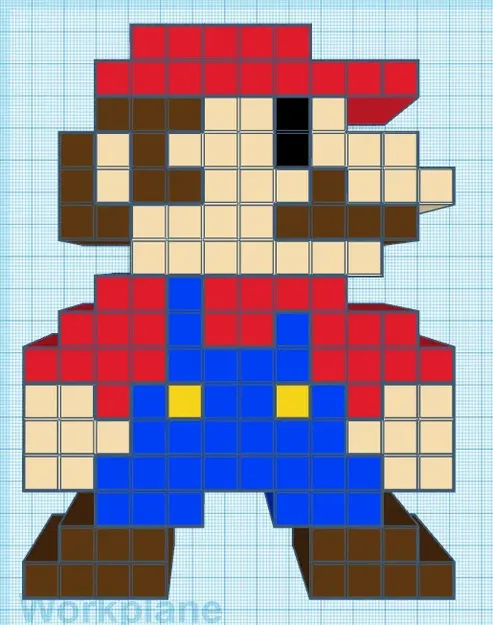Heo đất Pixel Art Mario - Image 1