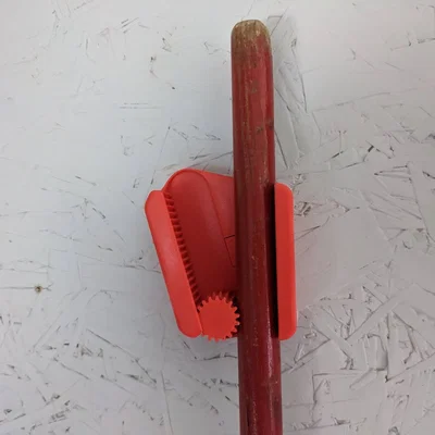 Gravity Broom Holder - Fully Captive Gear, Extended Range