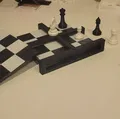 Mini portable chess set with proportional pieces and board (4x4 modules) - Thumbnail 1