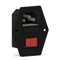 IEC320 C14 POWER SOCKET WITH FUSE HOLDER AND SWITCH - Thumbnail 1