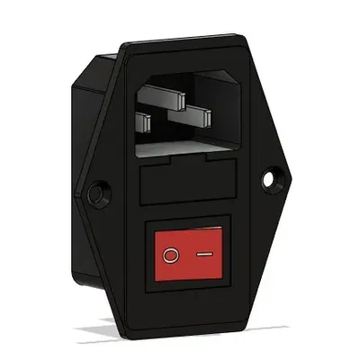 IEC320 C14 POWER SOCKET WITH FUSE HOLDER AND SWITCH