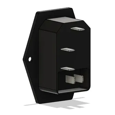 IEC320 C14 POWER SOCKET WITH FUSE HOLDER AND SWITCH