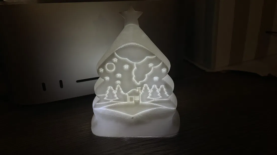 Mô hình 3D Cây thông Giáng sinh kèm Làng - Image 2