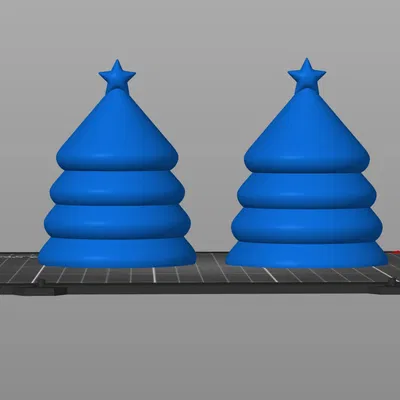 Mô hình 3D Cây thông Giáng sinh kèm Làng