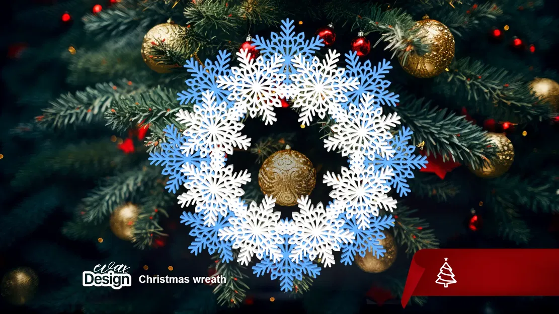 Mẫu Vòng Nguyệt Quế Giáng Sinh 3D - Image 1