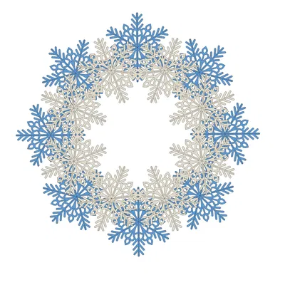 Mẫu Vòng Nguyệt Quế Giáng Sinh 3D