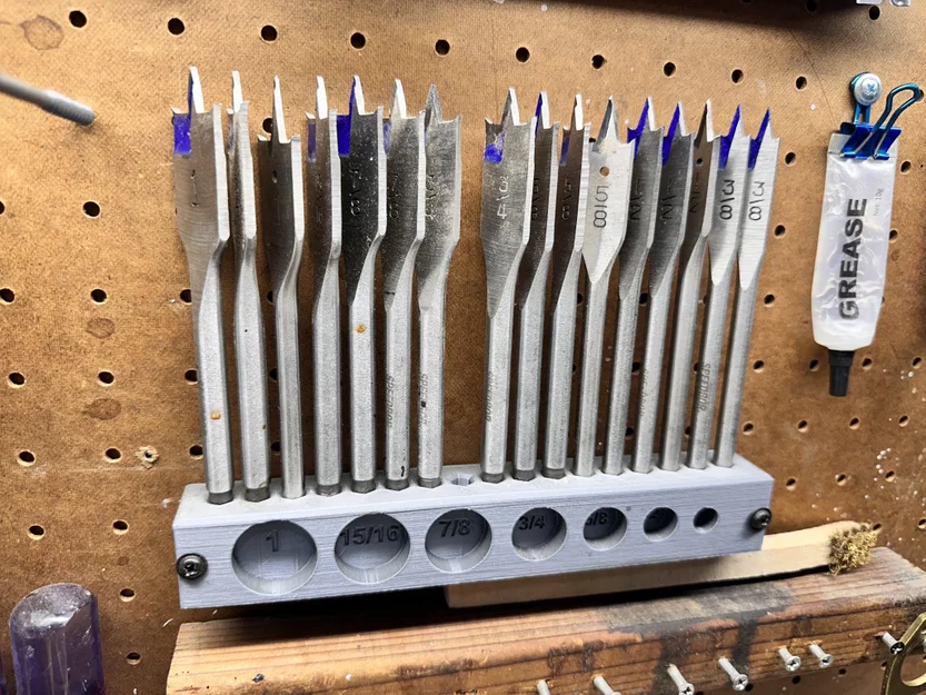 Khay Giữ Mũi Khoan Spade Kiểu Hex Dụng Cụ Mộc - Image 1