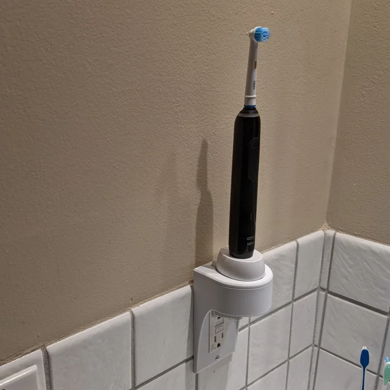 Toothbrush Charger Lightswitch Shelf w/Cord Pocket