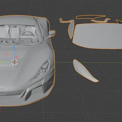 Mô hình xe Rimac Nevera 3D