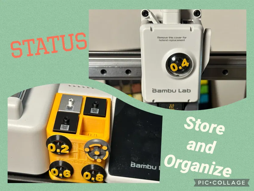 Hộp Đựng Đầu Phun & Đĩa "Máy Giặt" Cho Bambulab A1 Mini - Image 1