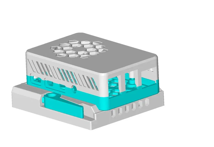Giá đỡ Raspberry Pi 4 Mở Nhanh có Lẫy Khóa (Bản Remix Vỏ Case Không Ốc Vít Malolo) - Image 2