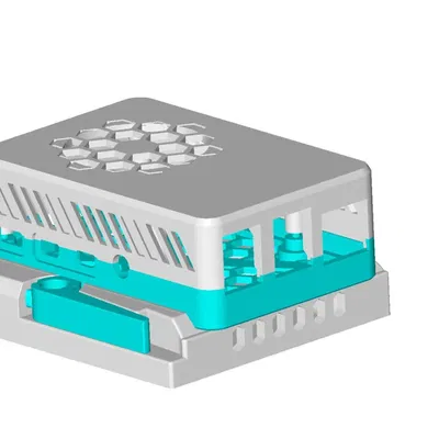 Giá đỡ Raspberry Pi 4 Mở Nhanh có Lẫy Khóa (Bản Remix Vỏ Case Không Ốc Vít Malolo)