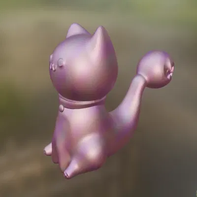 Chibi Monster-Tailed Cat