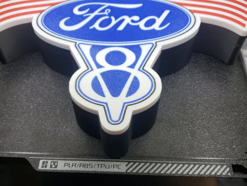 Hộp đèn Logo Ford V8 - Image 1