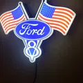 Hộp đèn Logo Ford V8 - Thumbnail 2