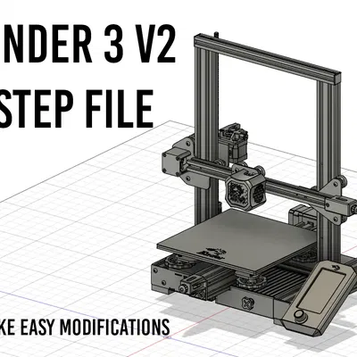 File STEP Ender 3 v2 - Dễ dàng chỉnh sửa và thiết kế