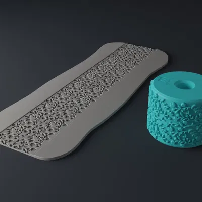 Con lăn dập vân hoa văn giữa #17