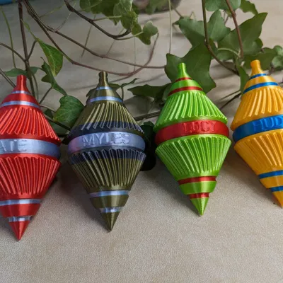 Trang Trí Giáng Sinh Vintage - Phong Cách Thủy Tinh Màu Vân Sơn - Tùy Chỉnh Tên/Năm