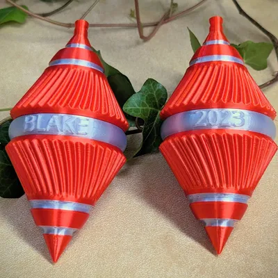 Trang Trí Giáng Sinh Vintage - Phong Cách Thủy Tinh Màu Vân Sơn - Tùy Chỉnh Tên/Năm