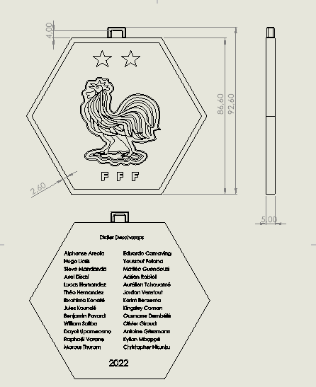 Móc Khóa Đội Tuyển Pháp World Cup 2022 - Image 5