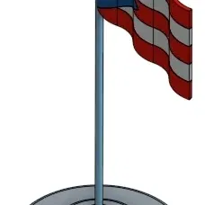 Puerto Rican Waving Flag