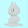 Cartoon/Anime-ish Cat Bust - Thumbnail 1