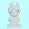 Cartoon/Anime-ish Cat Bust - Thumbnail 2