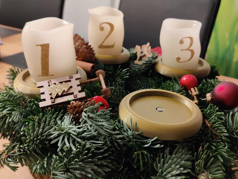 Simple candle holder for advent wreath - Image 1