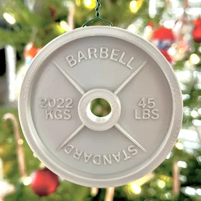 2023 Dumbbell Christmas Ornament