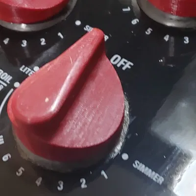 Replacement knob for a GE stove top