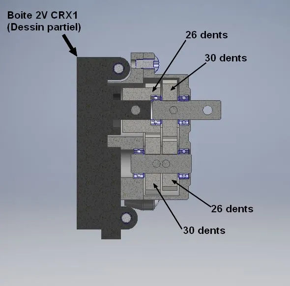 CRX1 Hộp số Zin + Bộ truyền động Giảm tốc - Image 3