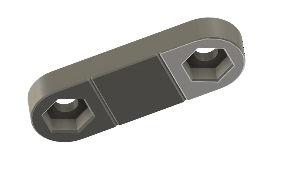 Hexnut holder for MK52 heated bed frame. - Image 1