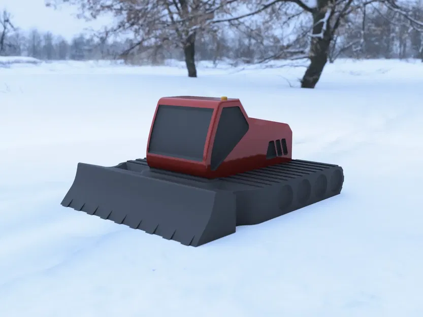 Snow Groomer - Ice Scraper - No Supports - Easy Print - Image 1