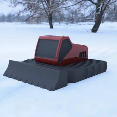 Snow Groomer - Ice Scraper - No Supports - Easy Print
