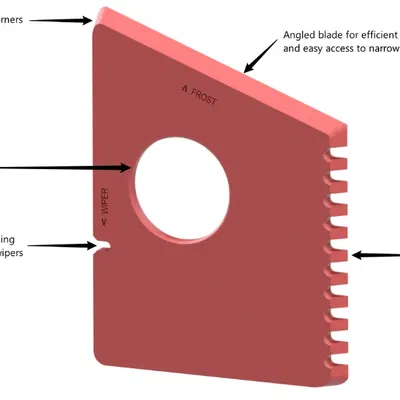 Simple and robust ice scraper
