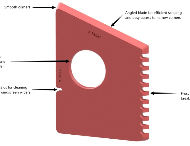 Simple and robust ice scraper