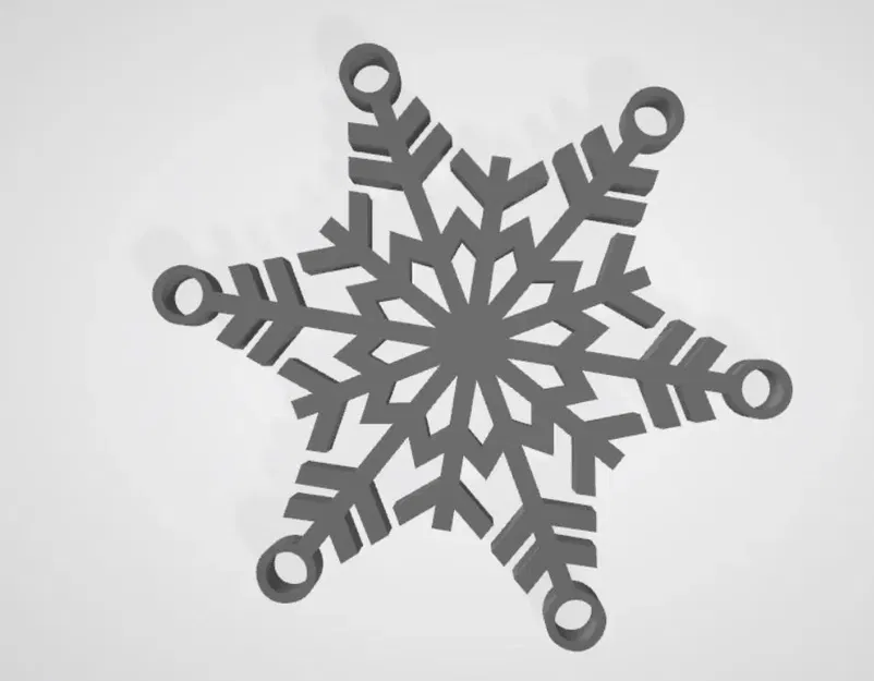 Vločka - Khuôn in 3D hình bông tuyết - Image 1