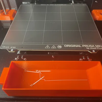 Trash can for prusa enclosure with magnet feet