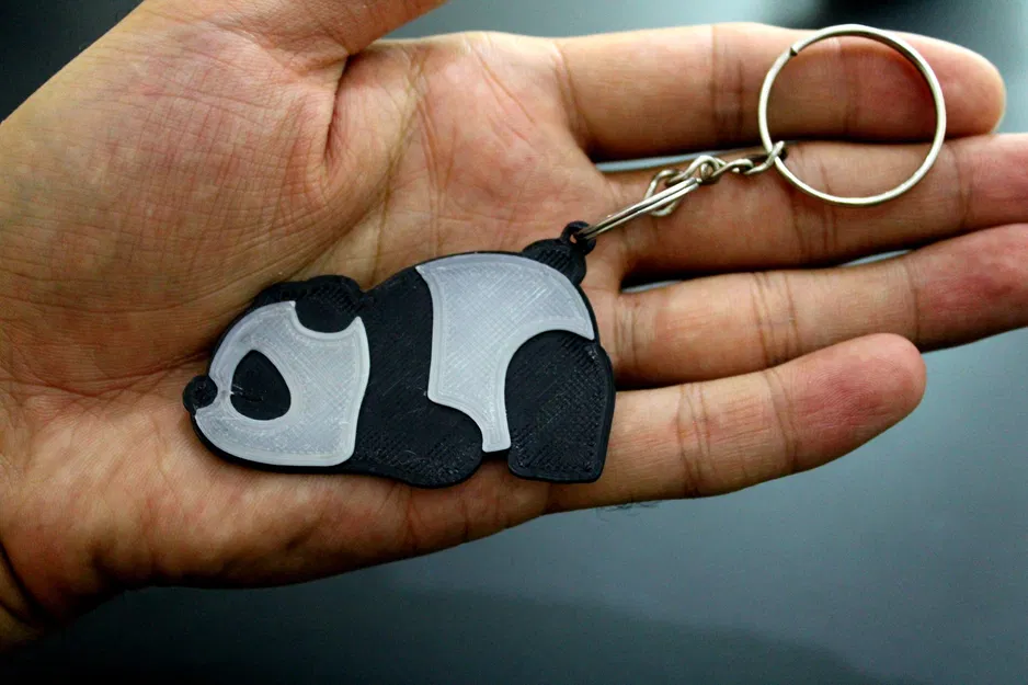 Móc khóa gấu trúc lười biếng nhiều màu - Image 1