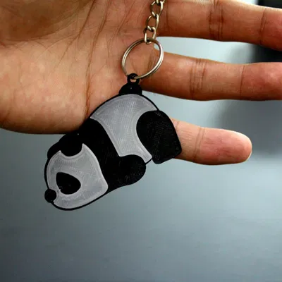 Móc khóa gấu trúc lười biếng nhiều màu