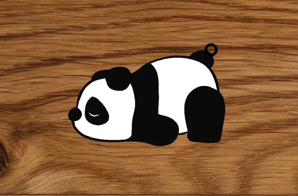 Móc khóa gấu trúc lười biếng nhiều màu - Image 3