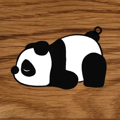 Móc khóa gấu trúc lười biếng nhiều màu