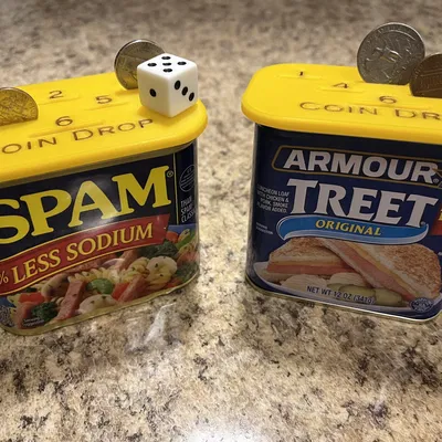 Nắp Lon SPAM/Treet Chơi Penny Drop