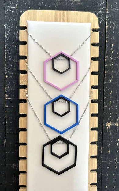 Double Hexagon Necklace - Image 2