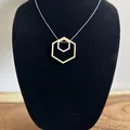 Double Hexagon Necklace - Thumbnail 3
