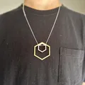 Double Hexagon Necklace - Thumbnail 4
